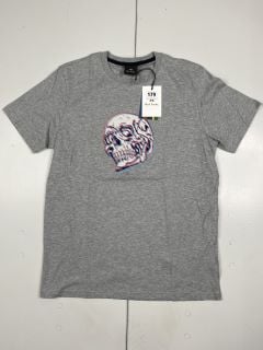 PAUL SMITH MENS SLIM FIT TSHIRT SKULL, SIZE-L, 100% ORGANIC COTTON -RRP £60