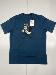 PAUL SMITH MENS REG FIT TSHIRT BIKE MONKEY, SIZE-L, 100% ORGANIC COTTON -RRP £64