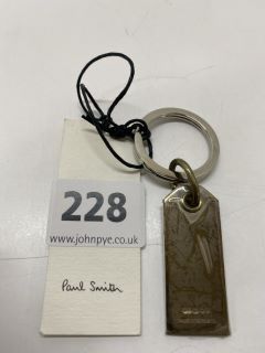 PAUL SMITH MEN KEYRING SILV TAG, SIZE-0, 100% SILVER -RRP £38