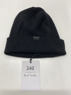 PAUL SMITH MEN HAT CASHWOOL BEANIE, SIZE-0, 100% LAMBSWOOL KNITTED -RRP £64