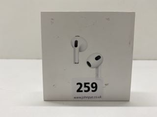 APPLE AIRPODS(3RD GEN) EARPHONES: MODEL NO A2565 A2564 A2566 (WITH BOX & CHARGE CABLE)  [JPTN40514]