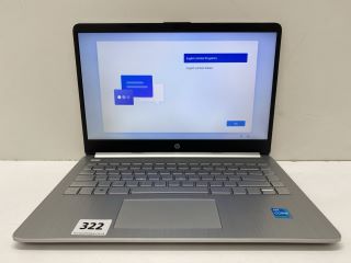 HP NOTEBOOK   14S-DQ2510SA 256GB LAPTOP IN SILVER: MODEL NO TPN-Q221 (UNIT ONLY(NO CHARGE UNIT)). INTEL CORE I3-1115G4 @ 3.00GHZ, 4GB RAM,   [JPTN40876]