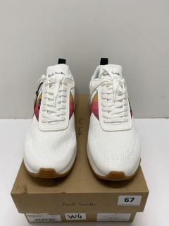 PAUL SMITH WOMENS SHOE ROCKET WHITE RECYCLE KNIT,95% POLYESTER 5% TPU UPPER/RUBBER SOLE,SIZE 41