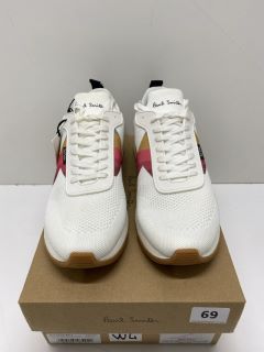 PAUL SMITH WOMENS SHOE ROCKET WHITE RECYCLE KNIT,95% POLYESTER 5% TPU UPPER/RUBBER SOLE,SIZE 40