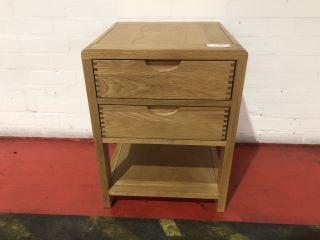 ERCOL BOSCO 2 DRAWER BEDESIDE UNIT, H-60CM W-46CM D- 45CM,  RRP £470