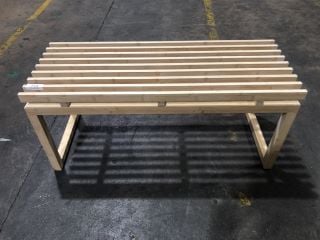 WOODEN ABBIE BENCH IN LIGHT WOOD, H- 44CM W- 100CM D- 38CM