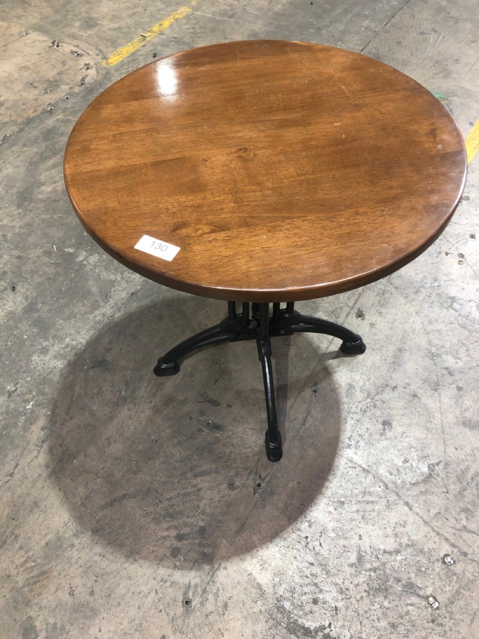 CYPRUS ROUND DINING TABLE WITH WALNUT TUFF TOP, W68 X D68 X H73CM