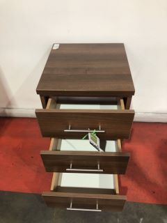 FERRARA 3 DRAWER BEDSIDE TABLE, W40 X D44  X H66CM, RRP £379