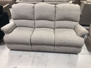 NEVADA STANDARD FIXED 3 SEATER SOFA IN SAND WHITE WOVEN MATERIAL, RRP £829.00