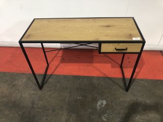 SEAFORD BLACK METAL FRAMED DESK, W110 X D45 X H75CM