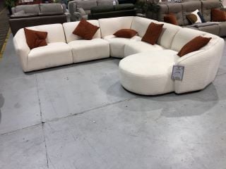 HOLYWELL COMPLETE CORNER GROUP SOFA IN CREAM COLOURED FABRIC, RRP £4,495.00