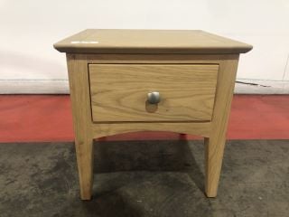 OAK 1 DRAWER LAMP TABLE, H- 45CM W- 45CM D- 45CM