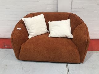 HOLLYWELL 1.5 SEATER ARMCHAIR IN COARSE ORANGE FABRIC, RRP £533.00