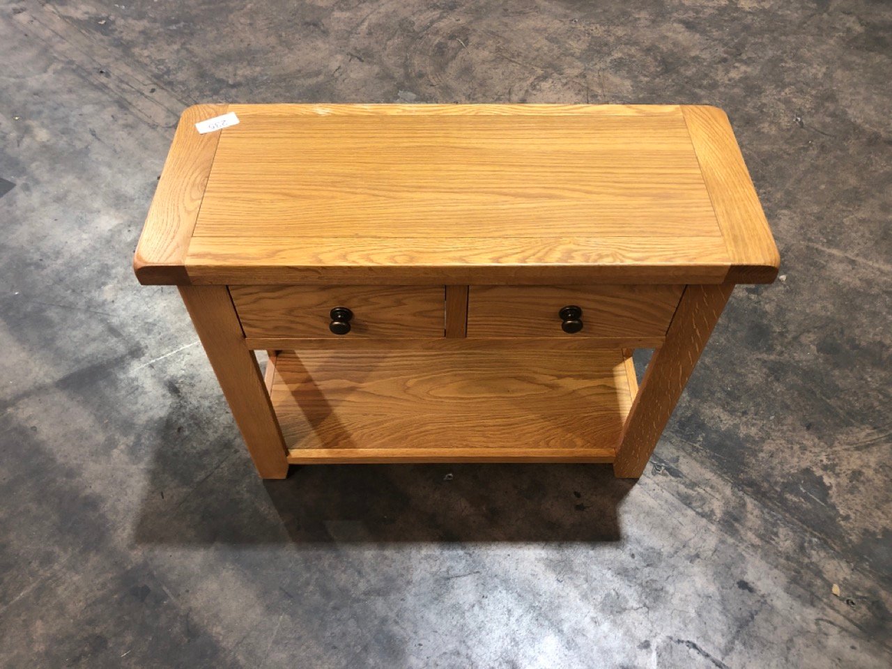 JARROW TEAK CONSOLE TABLE WITH 2 DRAWERS, H- 70.5CM W- 85CM D- 34CM, RRP £538