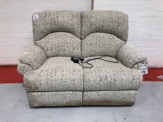 FAIRWATER OFF-CREAM SYNERGY PATTERN FABRIC 2 SEATER POWER RECLINER SOFA, RRP £3856