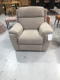 FRESWICK LIGHT BROWN SYNERGY FABRIC MANUAL RECLINER CHAIR, RRP £1876