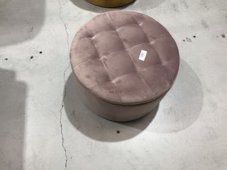 GAIA MAUVE VELVET OTTOMAN, RRP £356