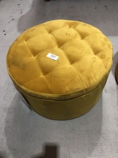 GAIA YELLOW VELVET OTTOMAN, RRP £356