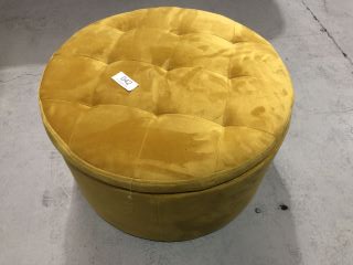 GAIA YELLOW VELVET OTTOMAN, RRP £356