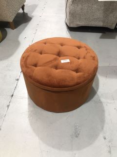 GAIA ORANGE VELVET OTTOMAN, RRP £356