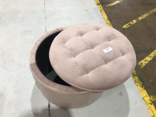 GAIA MAUVE VELVET OTTOMAN, RRP £356