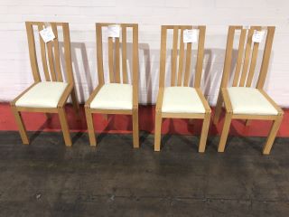 4 X ERCOL BOSCO DINING CHAIRS, COMBINED RRP £1560