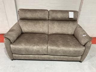 BENTLEY 2.5 SEATER COMPACT SOFA IN SLATE COLOURED FABRIC, RRP £679