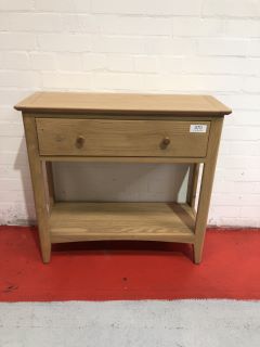 OAK WOOD 1 DRAWER CONSOLE TABLE, W80 X D30 X H75CM