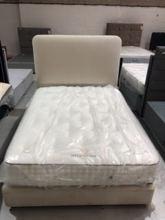 KING SIZE ENCHANTED HOUSE THE CALVERLEIGH MATTRESS TO INCLUDE CREAM DIVAN SET W/ FLOOR STANDING HEADBOARD H- 152CM (WITH HEADBOARD) W- 147CM D- 206CM