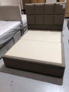 KING SIZE BRAMLEY BROWN DIVAN SET W/ FULL DEPTH HEADBOARD, H-141CM (WITH HEADBOARD) W-150CM D-205CM