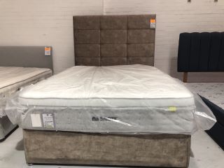 KING SIZE 4 DRAWER DIVAN SET W/ STATEMENT HEADBOARD AND MAMMOTH LATEX HYBLEND MATRESS, H-162CM (WITH HEADBOARD) W-150CM D 203CM,  RRP £7077