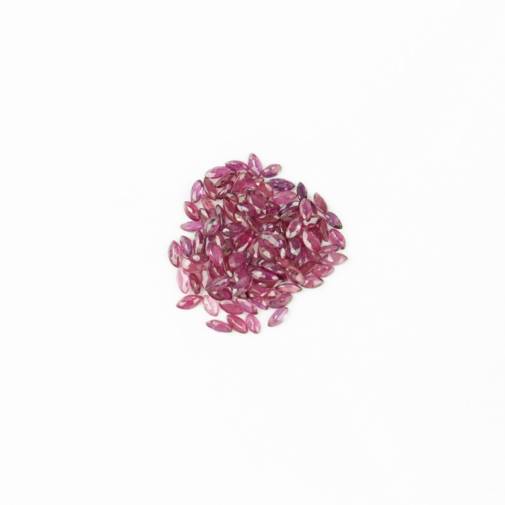 11.84ct Ruby Faceted Marquise-cut Parcel of Gemstones, 4x2mm