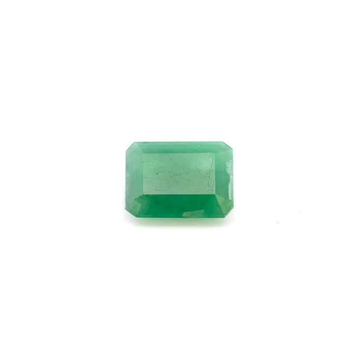 4.50ct Brazilian Green Emerald Faceted Emerald-cut Single Gemstone, 12.36x9.46x4.69mm. Report WGI9634153771