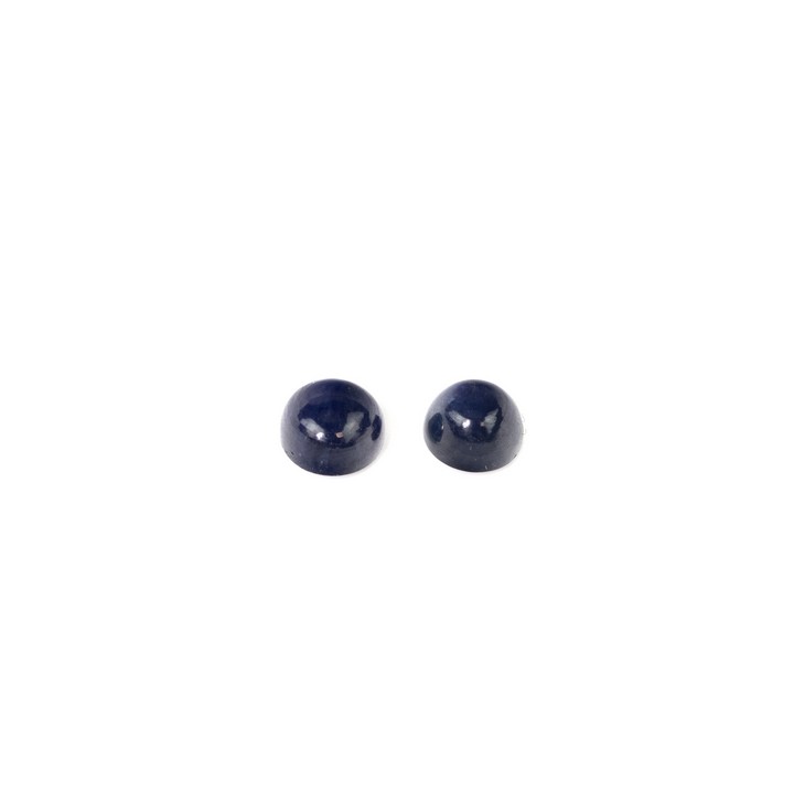 3.11ct Blue Sapphire Round-cut Pair of Gemstones, 6mm