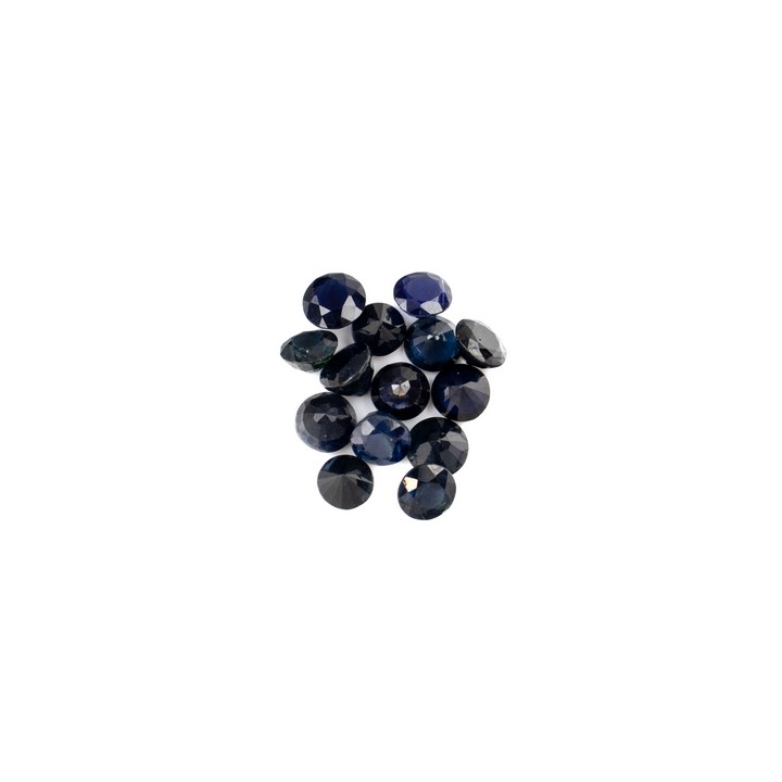 9.26ct Blue Sapphire Round-cut Parcel of Gemstones, mixed