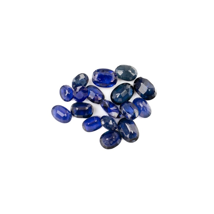 11.30ct Royal Blue Sapphire Oval-cut Parcel of Gemstones, mixed