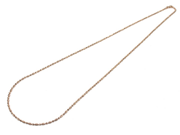 Silver Rose Gold Plated Fancy Link Chain, 66cm, 6.1g