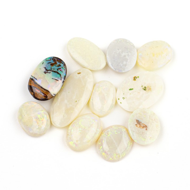 36.50ct Opal Cabochon Oval-cut Parcel of Gemstones, mixed