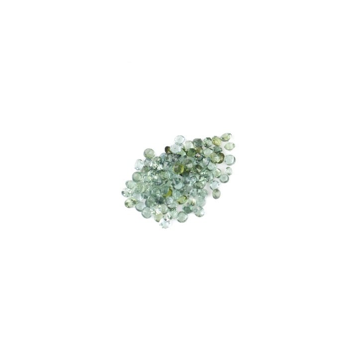 1.49ct Green Tourmaline Faceted Round-cut Parcel of Gemstones, 1.5mm