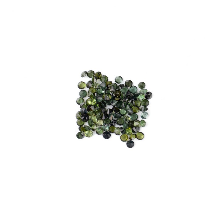 4.82ct Green Tourmaline Faceted Round-cut Parcel of Gemstones, 2.25mm