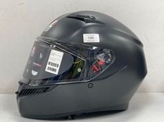 AGV K3 ECE 22-06 MONO, ECE 22-06 FULL FACE MOTORBIKE HELMET WITH SUN VISOR, MATTE BLACK, L (WITHOUT BOX) - LOCATION 14A.