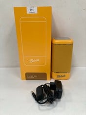 ROBERTS BEACON 325 - PORTABLE RECHARGEABLE PORTABLE SPEAKER (12 HOURS, 2 PASSIVE BASS RADIATORS, VINTAGE DESIGN, BLUETOOTH, MUSTARD YELLOW - LOCATION 2A.