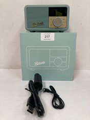 ROBERTS RADIO REVIVAL PETITE - COMPACT PORTABLE RADIO WITH DAB-FM, BLUETOOTH, 20 HOURS BATTERY LIFE, AUX-IN, PASSIVE RADIATOR, STREAMING, SKY BLUE - LOCATION 2A.