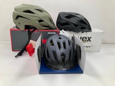 3 X BICYCLE HELMET VARIOUS MAKES AND MODELS INCLUDING ALPINE BRAND - LOCATION 3A.