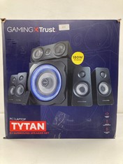 TYTAN GAMING X TRUST SOUND SYSTEM WITH ILLUMINATED SUBWOOFER - LOCATION 15A.