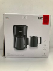 FILTER COFFEE MACHINE WITH TWO THERMOS JUGS BRAND SEVERIN -LOCATION 19A.