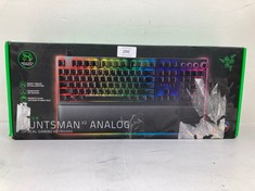 RAZER HUNTSMAN V2 ANALOG - PREMIUM GAMING KEYBOARD WITH ANALOG OPTICAL SWITCHES (WRIST REST, DIGITAL ROTARY CONTROL, 4 MEDIA KEYS, RGB CHROMA) ENGLISH KEYBOARD - BLACK - 47A LOCATION.