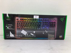 RAZER HUNTSMAN V2 ANALOG - PREMIUM GAMING KEYBOARD WITH ANALOG OPTICAL SWITCHES (WRIST REST, DIGITAL ROTARY CONTROL, 4 MEDIA KEYS, RGB CHROMA) ENGLISH KEYBOARD - BLACK - 47A LOCATION.