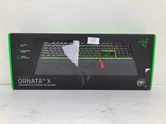 RAZER ORNATA V3 X - LOW-PROFILE GAMING KEYBOARD (SILENT MEMBRANE SWITCHES, UV-COATED KEYS, DURABLE AND SPILL-RESISTANT DESIGN) ES DESIGN, BLACK - LOCATION 47A.