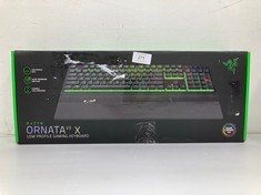 RAZER ORNATA V3 X - LOW-PROFILE GAMING KEYBOARD (SILENT MEMBRANE SWITCHES, UV-COATED KEYS, DURABLE AND SPILL-RESISTANT DESIGN) ES DESIGN, BLACK - LOCATION 47A.